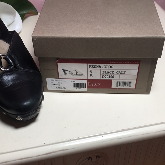 Cole Haan Kenna leather clog black size 6 - Picture 8 of 9